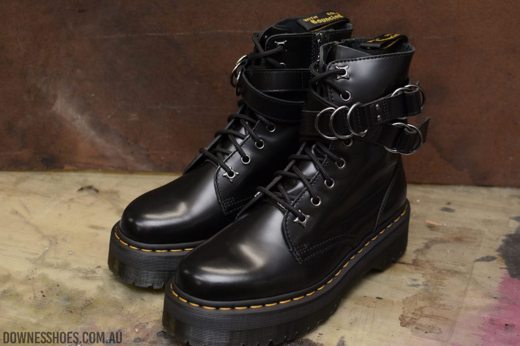 Jadon Hardware Black Buttero Platform Boot — Downes