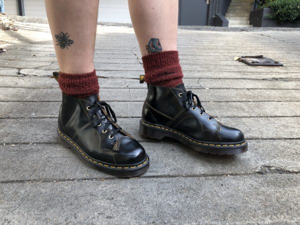 Church Monkey Boot Black Vintage Smooth 