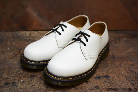 1461 White Smooth 3 Eye Shoe — Downes