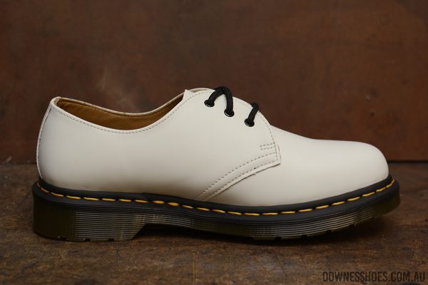 1461 White Smooth 3 Eye Shoe — Downes