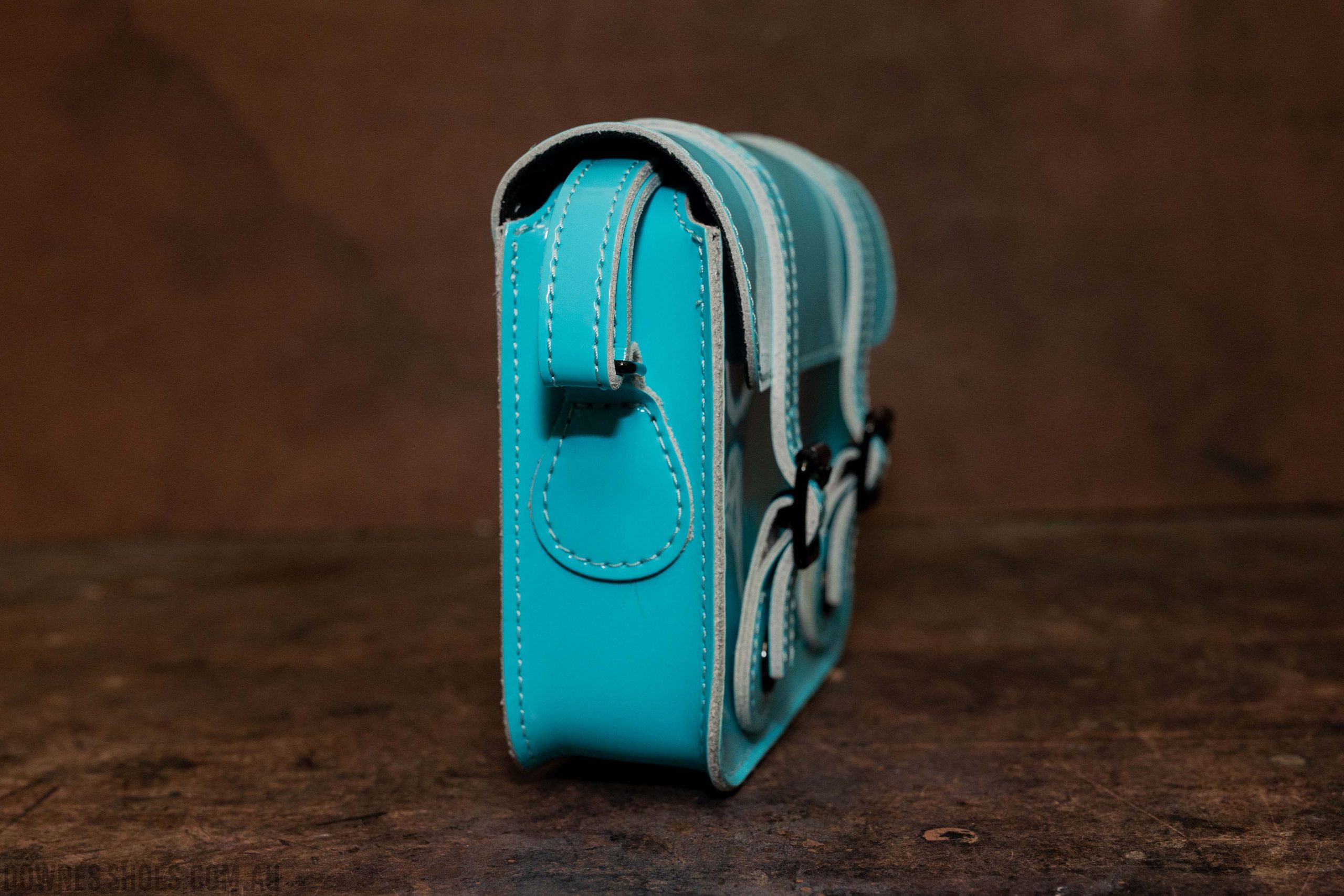 Dr Martens Satchel 7" Turquoise Blue Patent