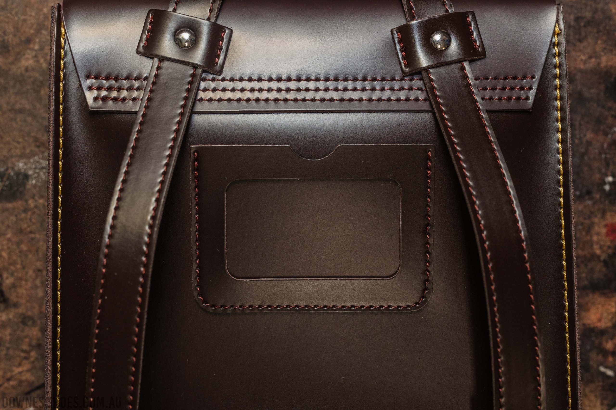 Burgundy Smooth Leather Mini Backpack