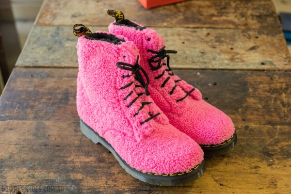 Faux Fur Pink Doc Marten Boots Martens Shoes Dr Martens Doc