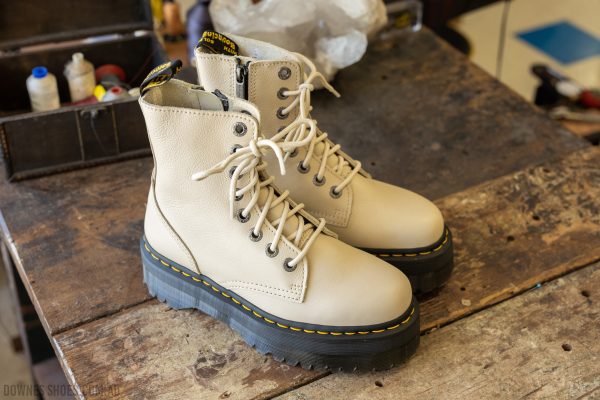 Jadon Parchment Beige Pisa Eye Platform Boot