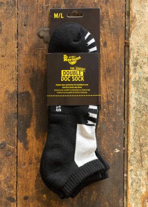 Dr Martens Black Short Double Doc Sock