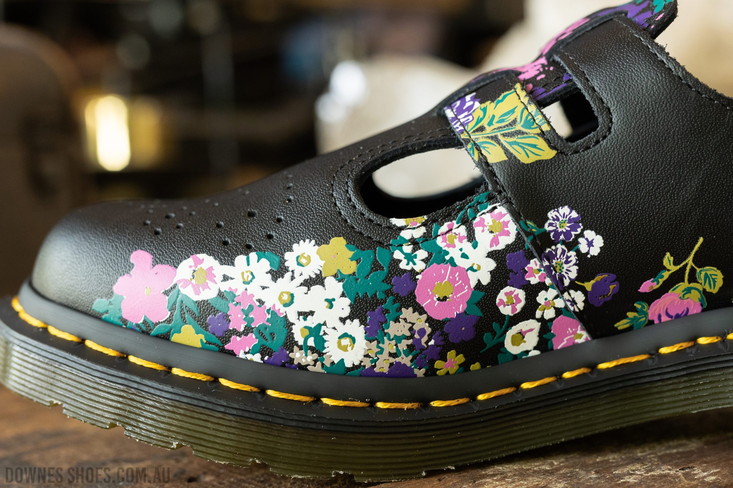 Floral Second Hand Doc Martens 1460 Women's Floral Bloom Lace Up - Main Image