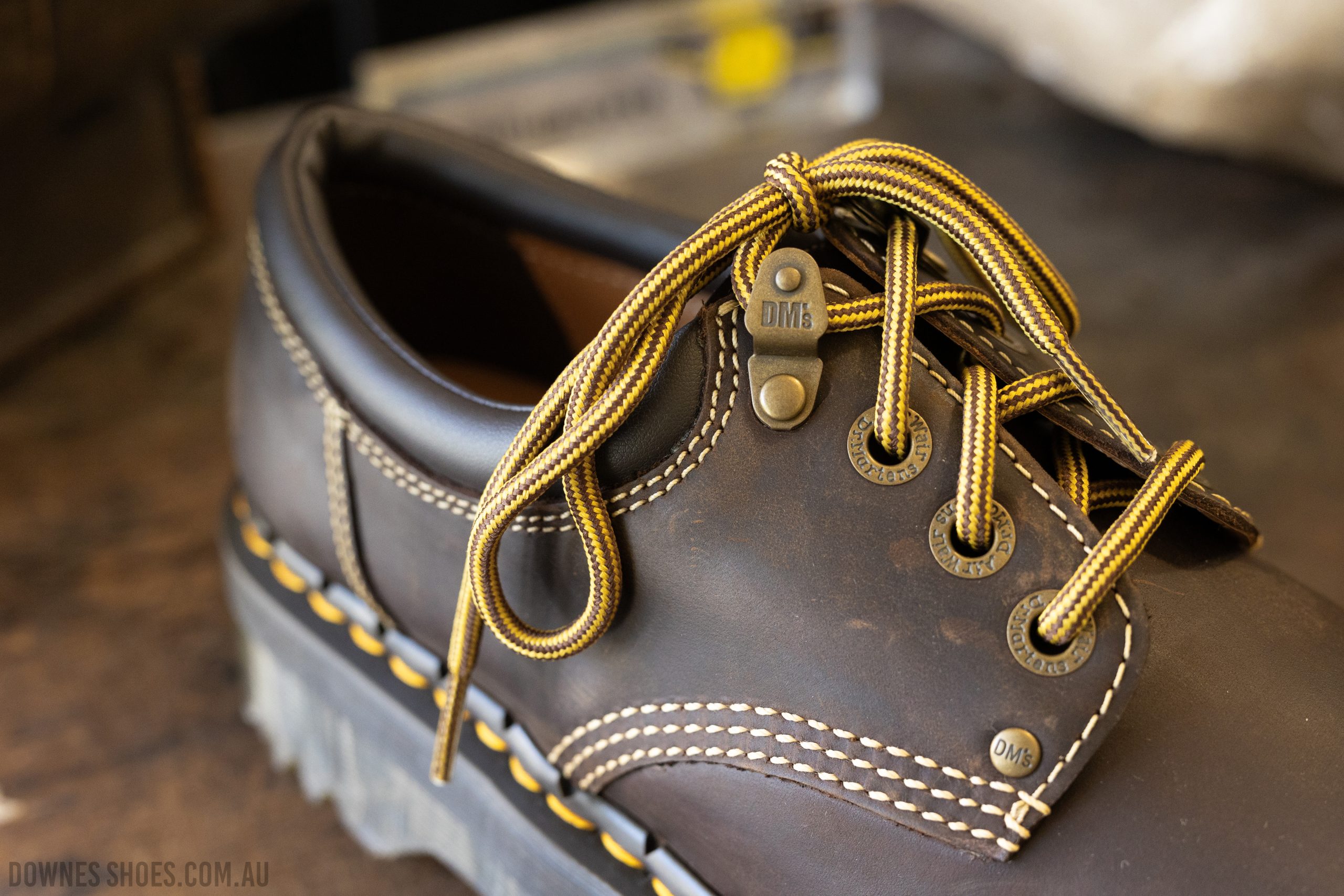 8053 Quad Arc Dark Brown Crazy Horse Platform Shoe
