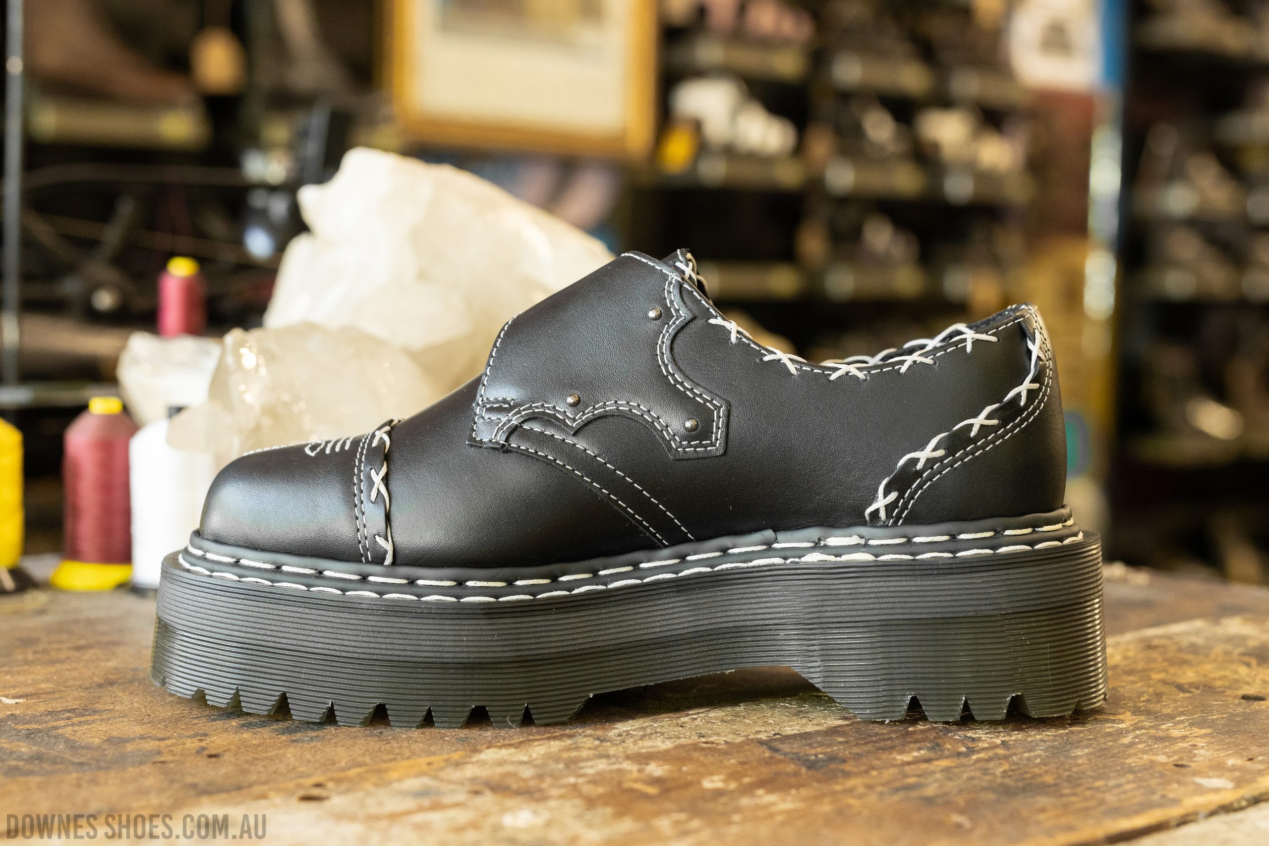 ドクターマーチン　UK5 黒　Monk Quad GA ゴシックアメリカーナ DR. MARTENS “THE GOTHIC AMERICANA COLLECTION