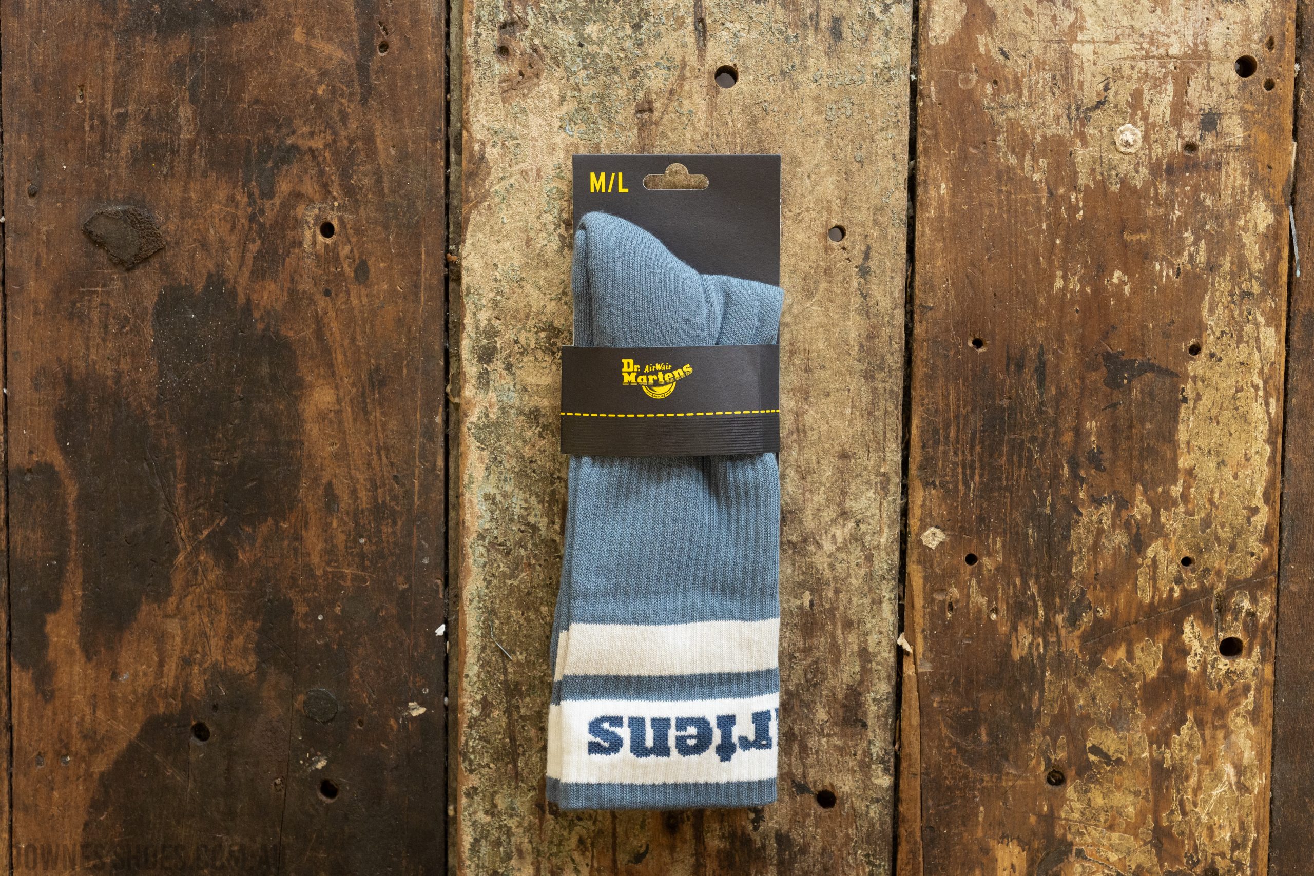 Dr Martens Athletic Logo Washed Denim Cotton Blend Sock