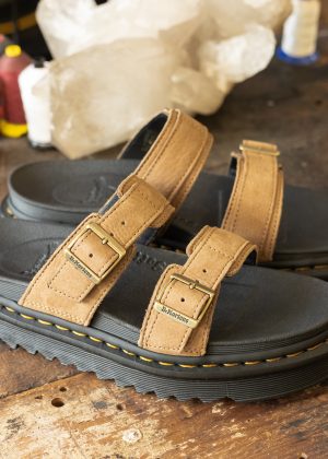 Myles Savannah Tan Tumbled Nubuck Slide