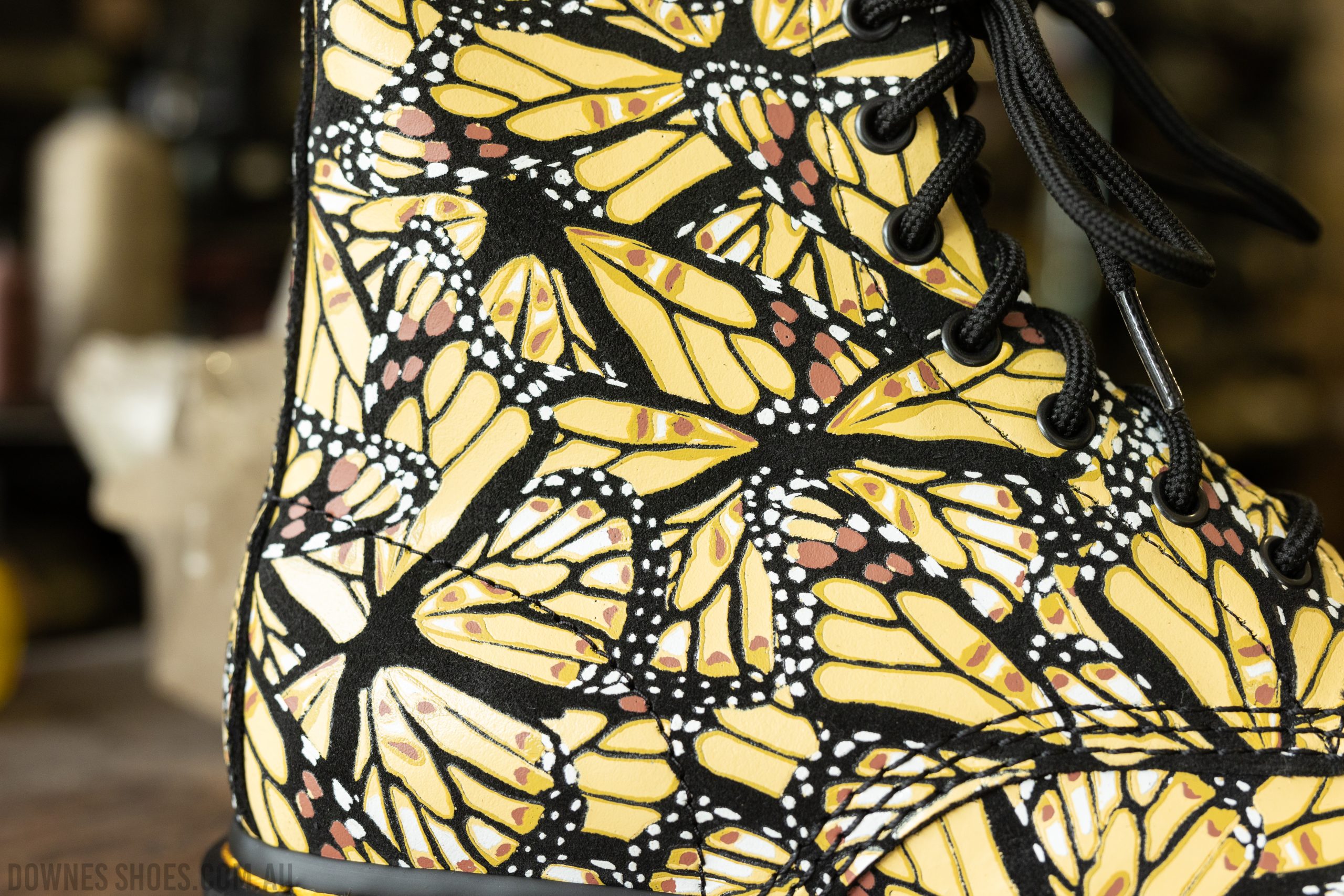 1460 Butterfly Yellow Suede 8-Eye Boots