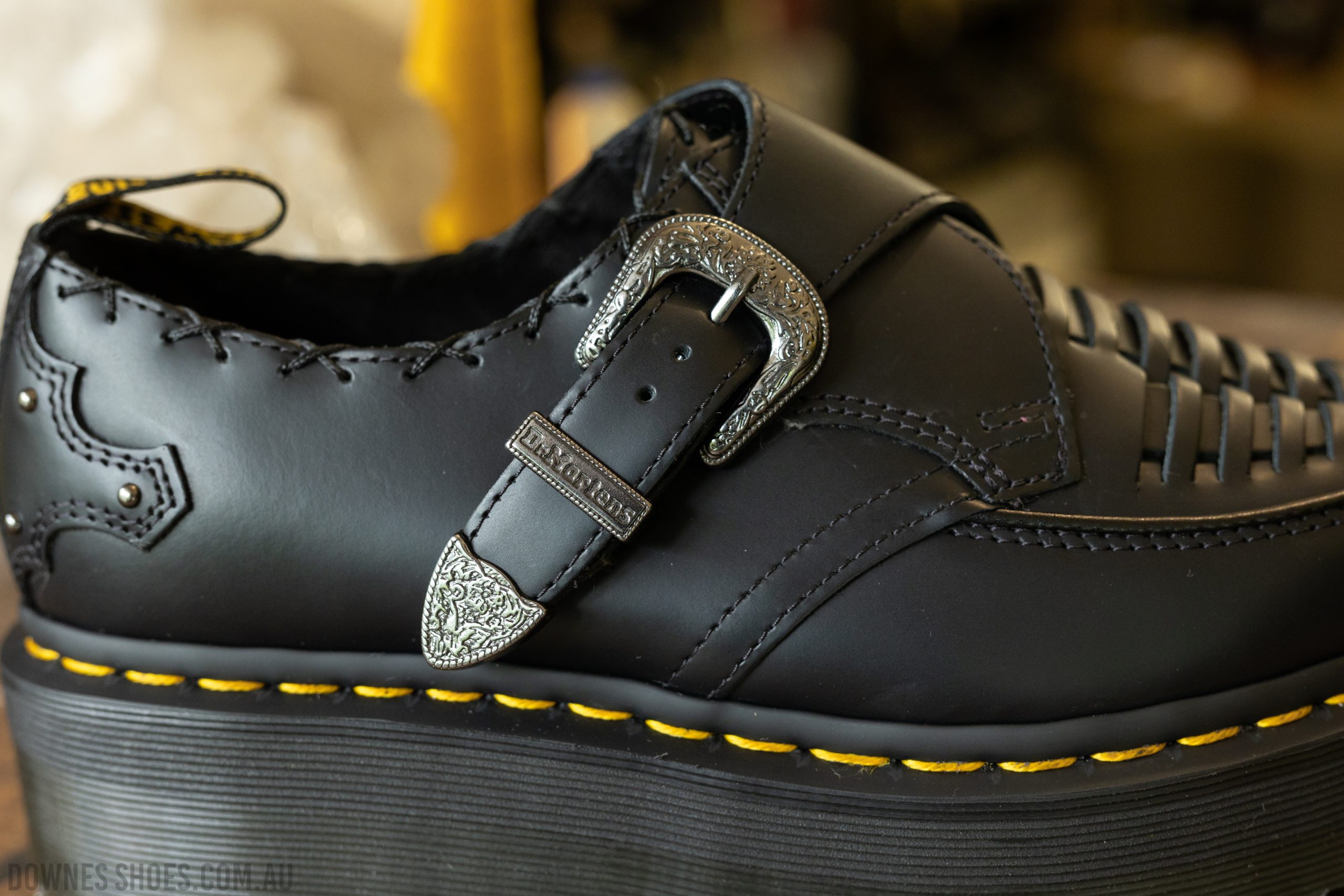 靴 Dr.Martens CORE RAMSEY ALT CREEPER BLACK Ramsey Quad Black Smooth Creeper — Downes