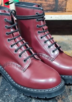 Solovair 8-Eye Derby Boot Oxblood Hi-Shine