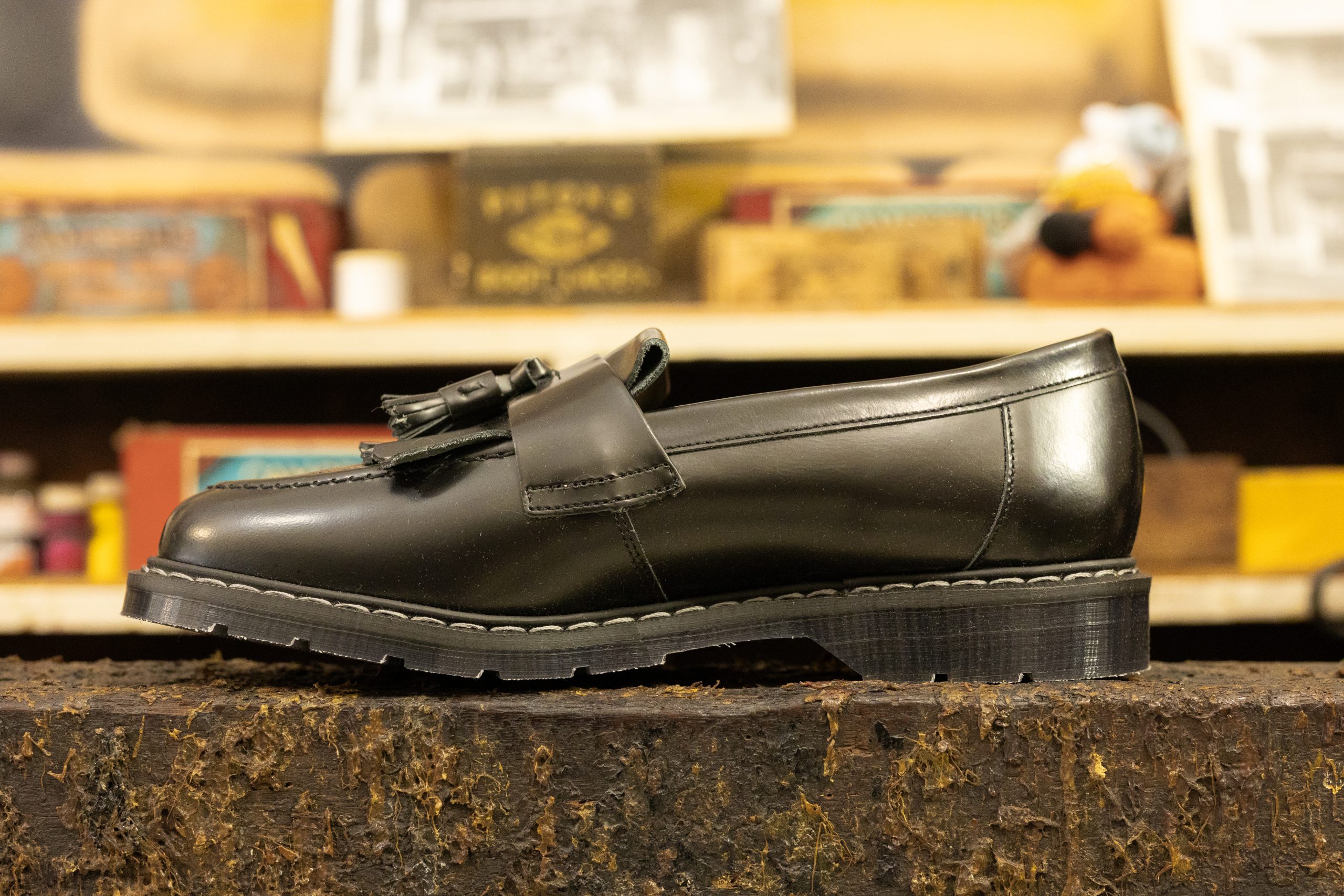 Solovair Tassel Loafer Black Hi-Shine