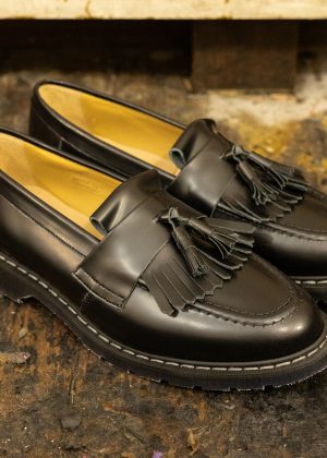 Solovair Tassel Loafer Black Hi-Shine