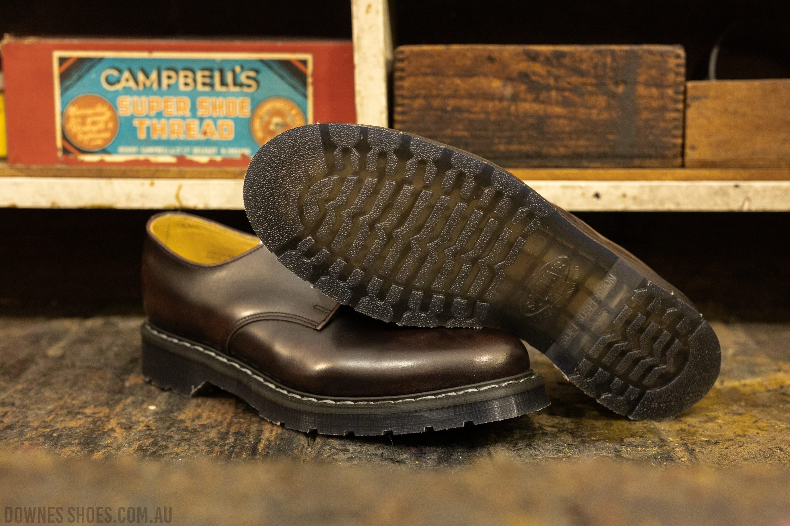 Solovair Gibson Shoe Burgundy Rub-Off