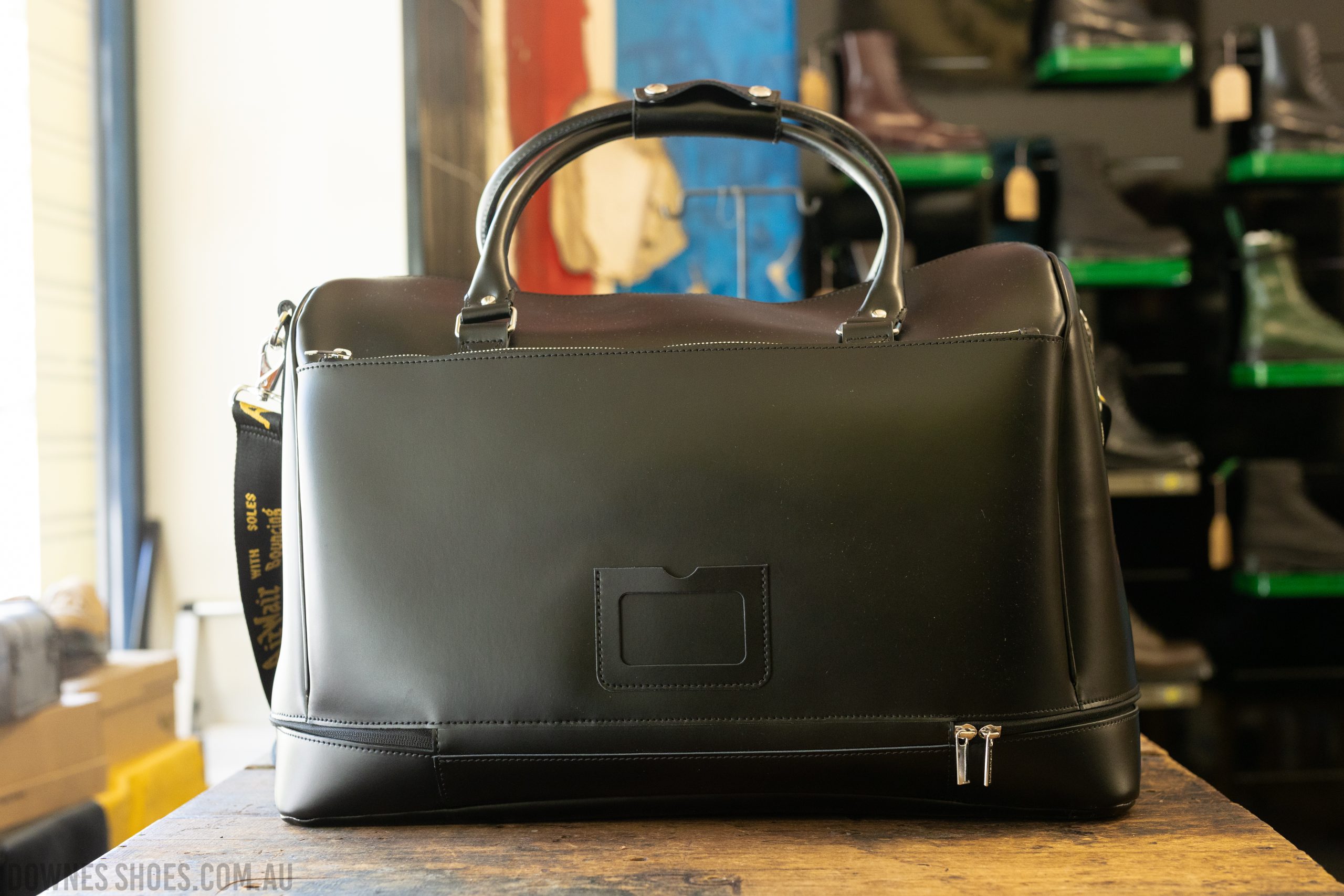 Weekender Black Leather Bag — Downes