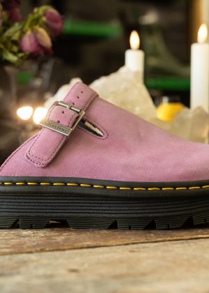 Zebzag Muted Purple Suede Mule