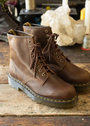 1460 Slip Resistant Dark Tan Industrial 8 Eye Boot