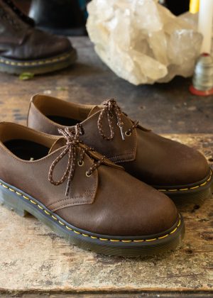 1461 Slip Resistant Dark Tan Industrial 3 Eye Shoe