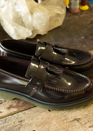 Adrian Tassel Loafer in Cherry Red Arcadia