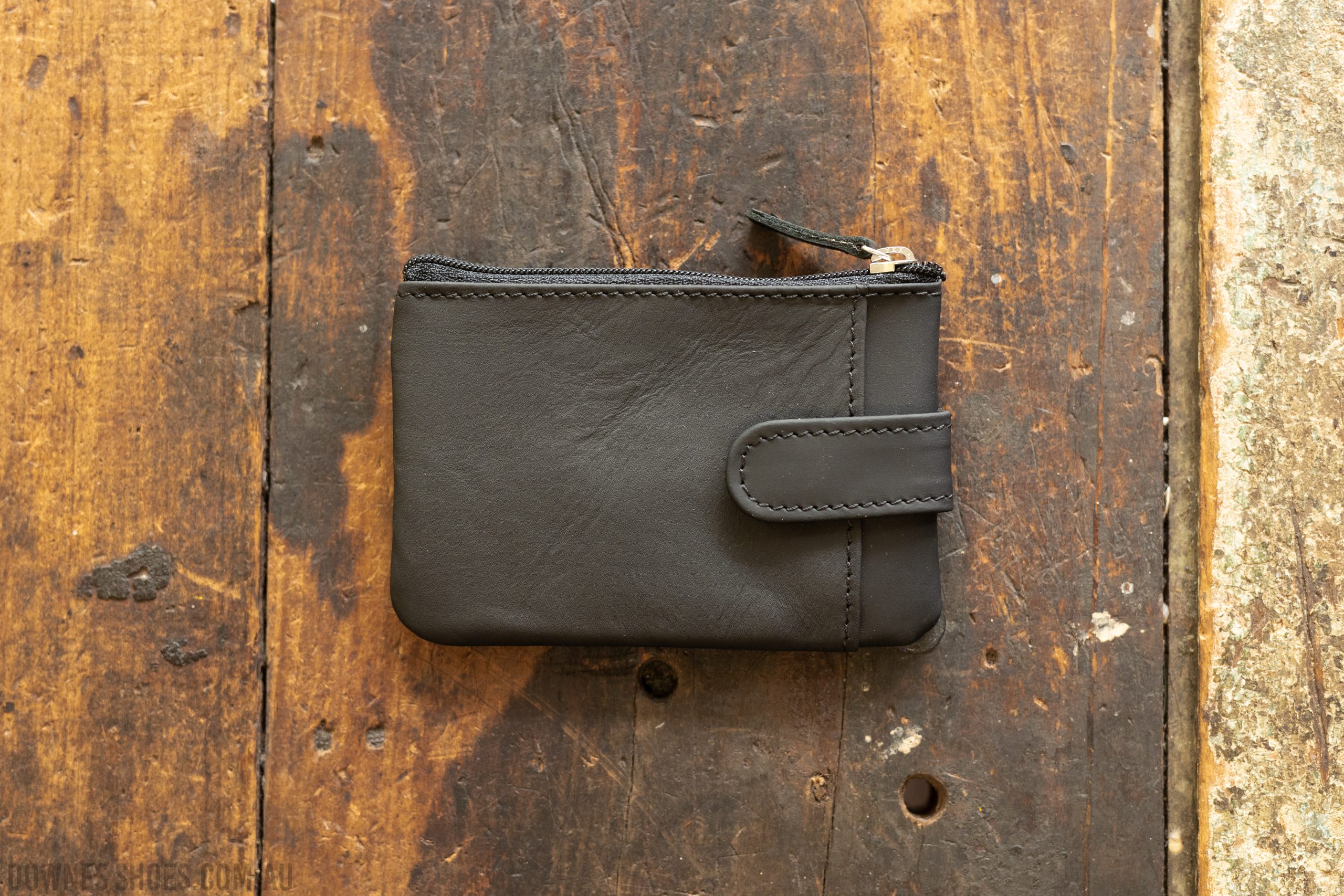 Solovair Black Leather Key and Coin Wallet
