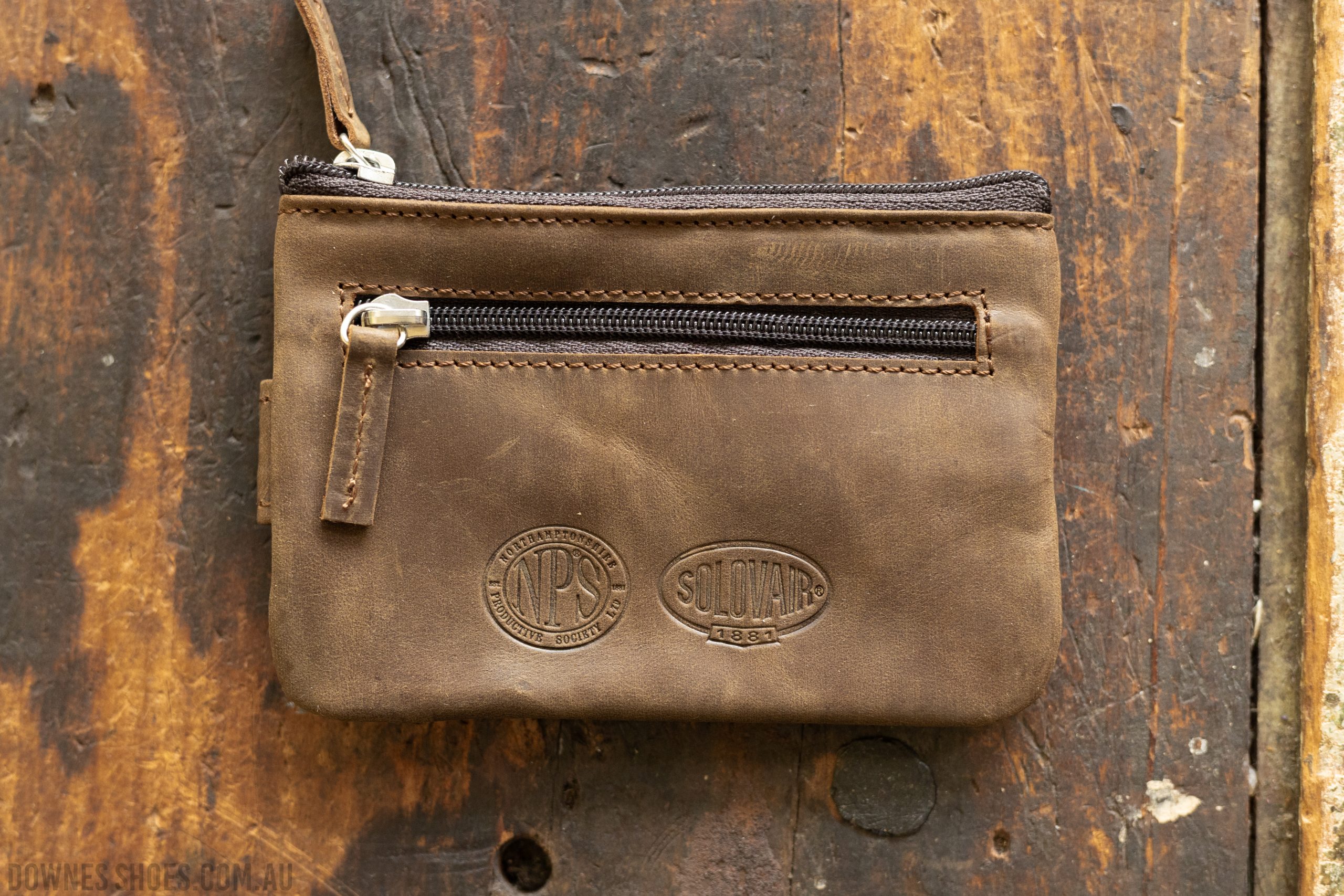 Solovair Gaucho Crazy Horse Leather Key and Coin Wallet