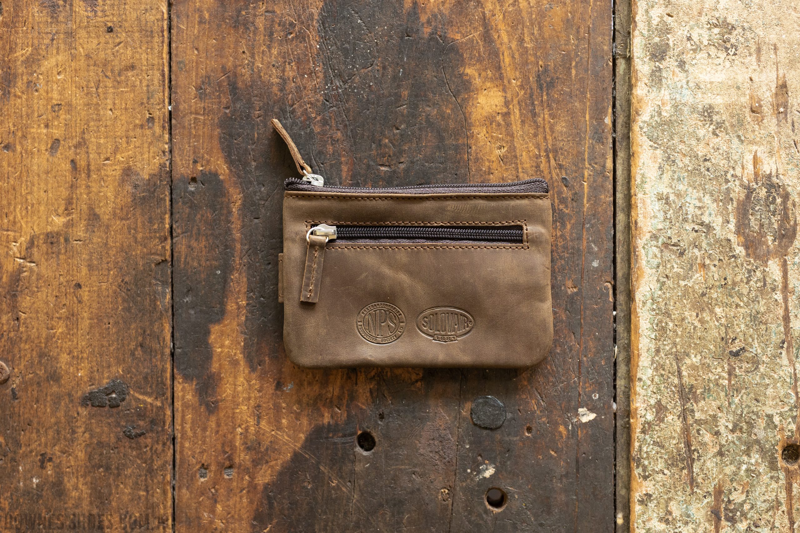 Solovair Gaucho Crazy Horse Leather Key and Coin Wallet