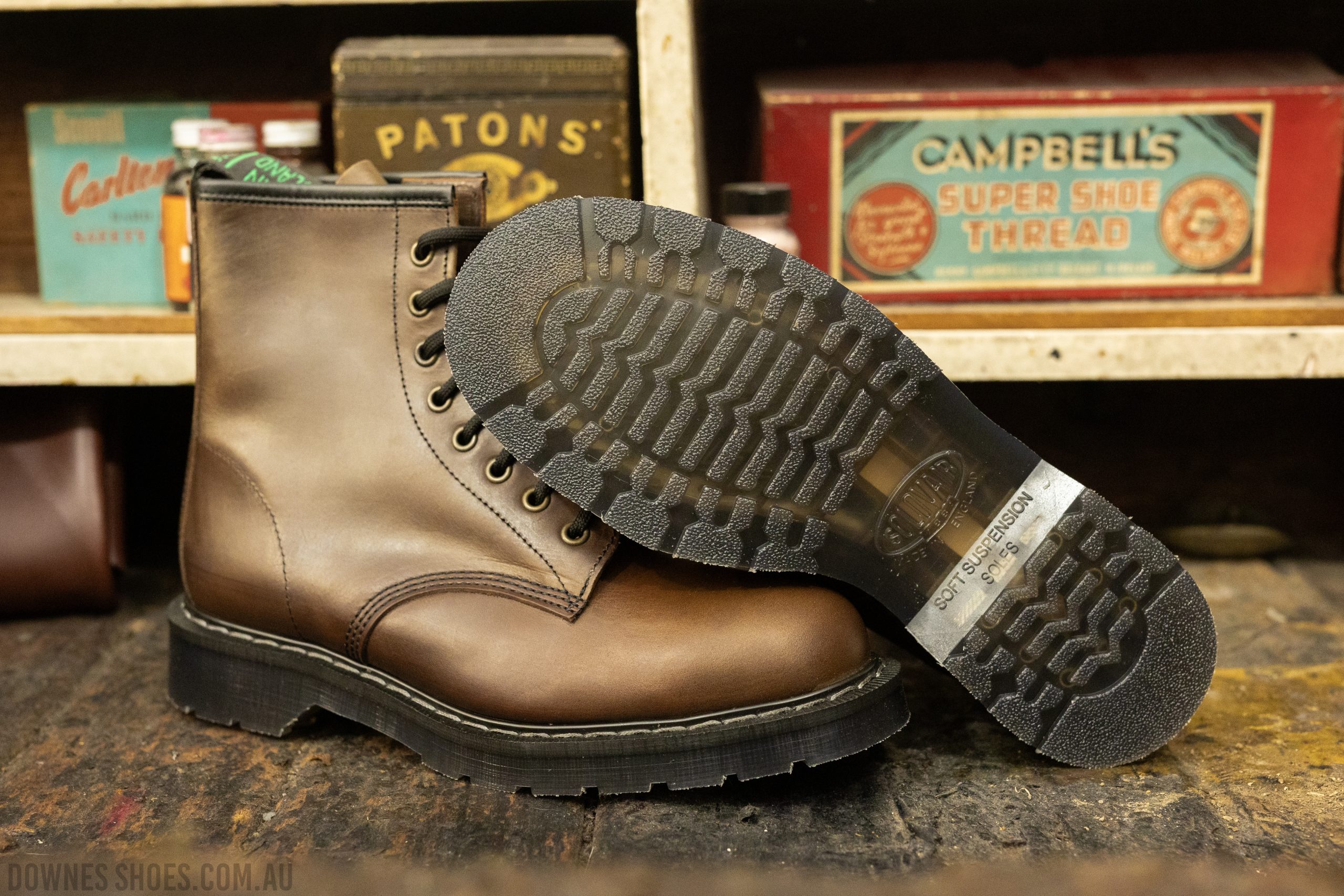 Solovair 8-Eye Derby Boot Gaucho Crazy Horse