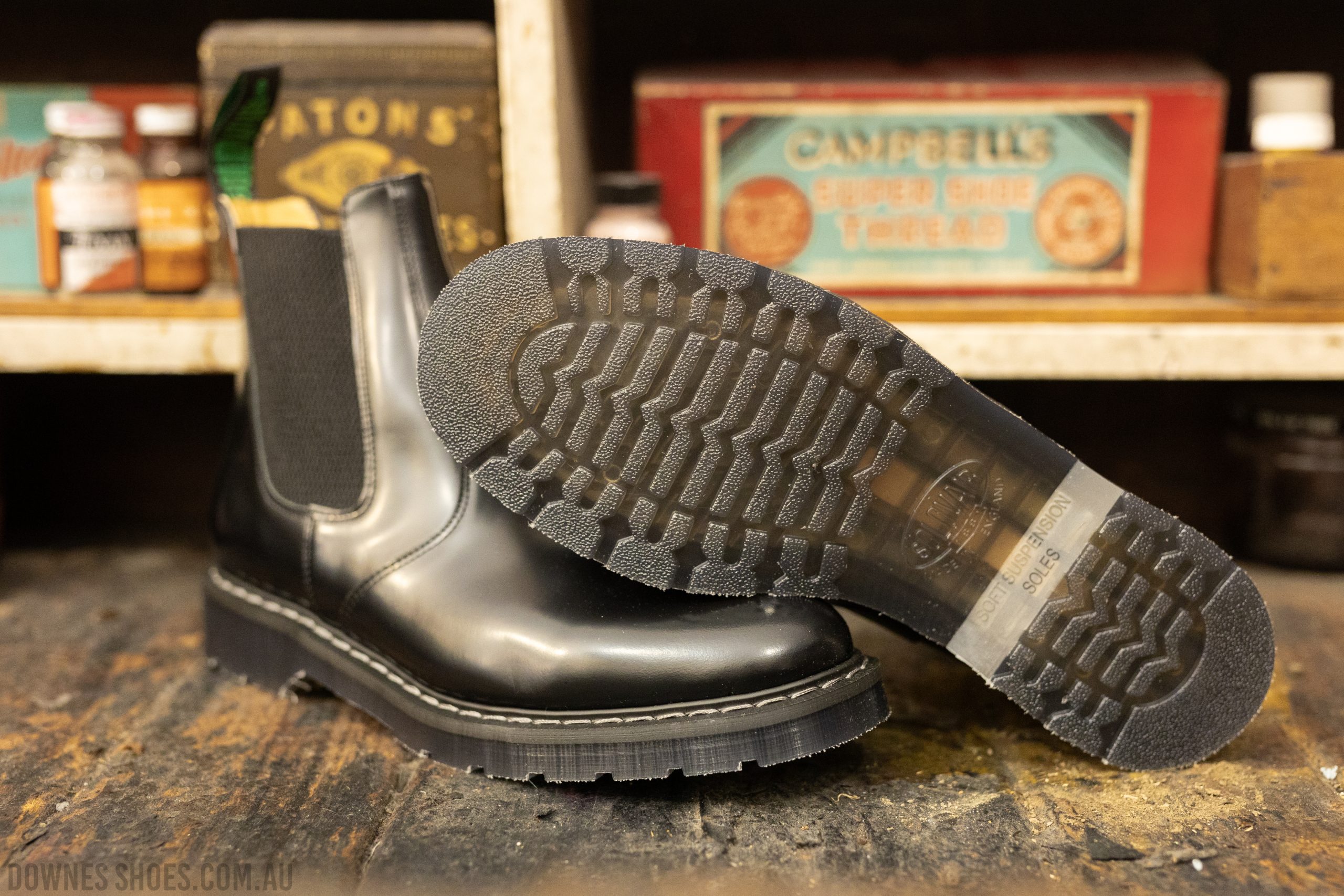 Solovair Dealer Boot Black Hi-Shine