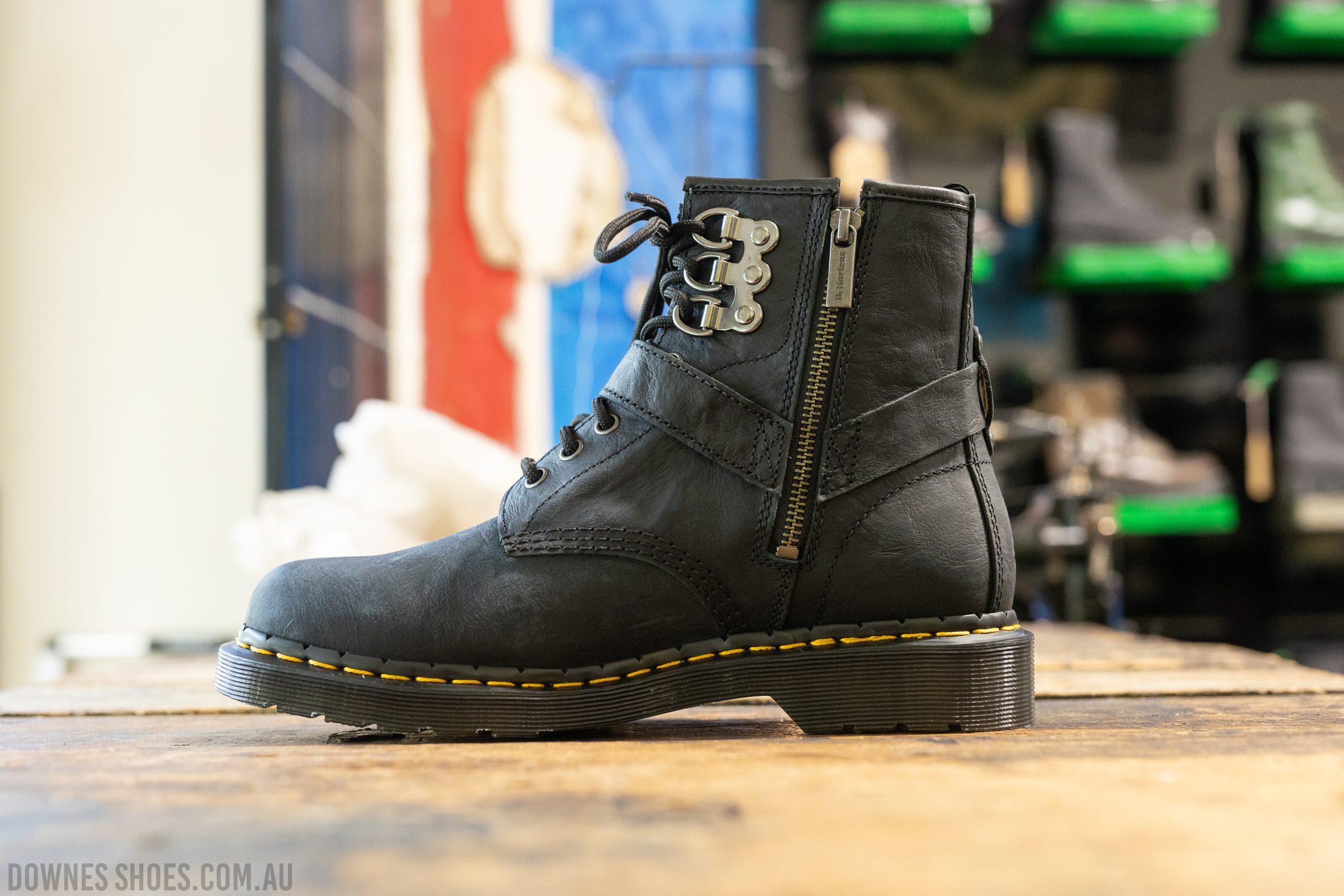 1460 Antique Pull Up Black Boot — Downes