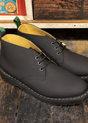 Solovair 3-Eye Chukka Boot Black Greasy