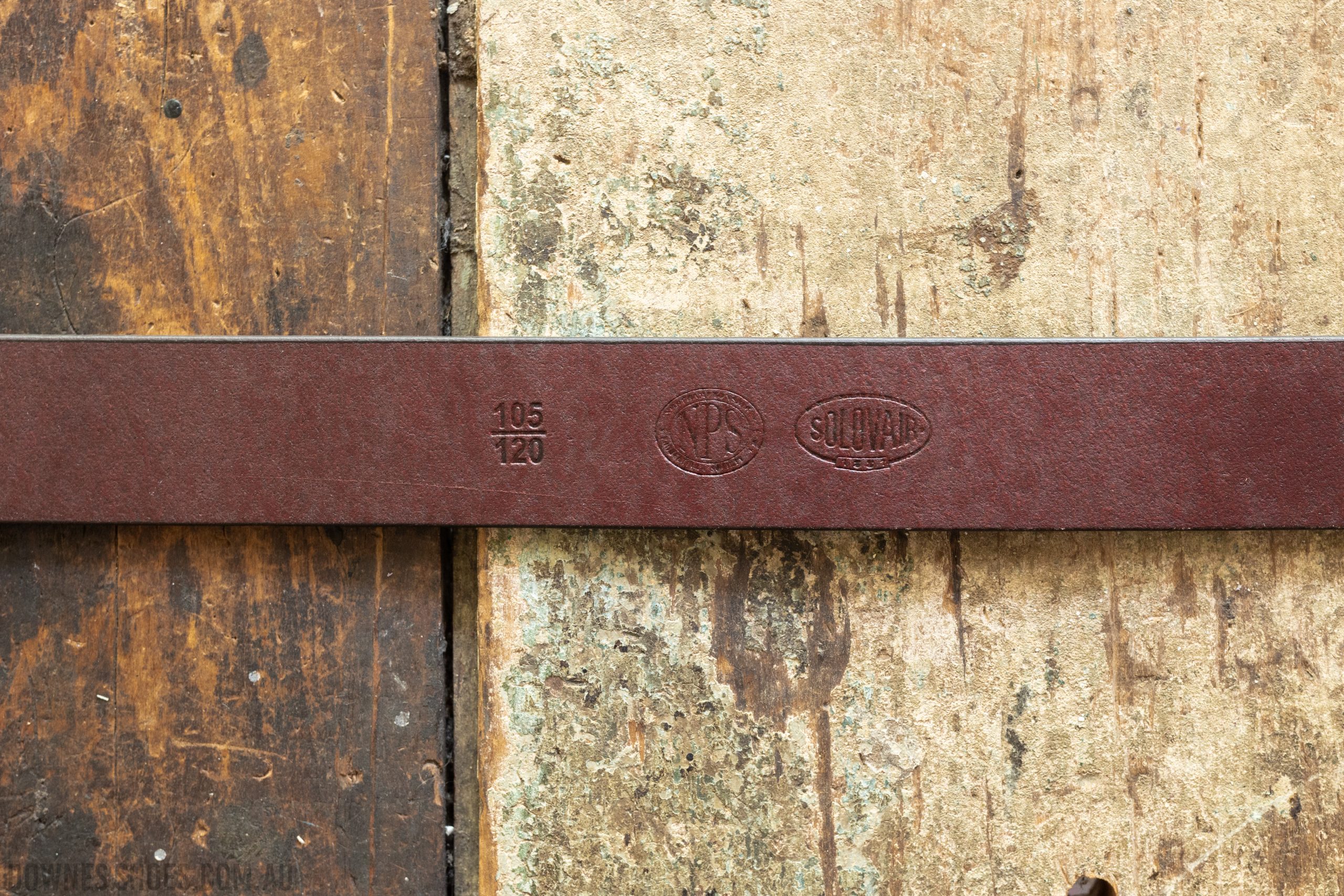 Solovair Belt Burgundy Rub-Off