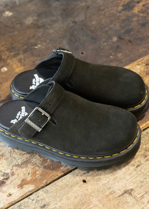 Zebzag Black Suede Mule