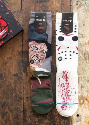 Stance Freddy and Jason Vintage Horror Box Set of Socks and Iron On Patches.