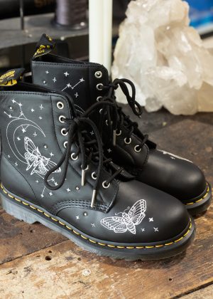 Pascal Celestial Moth Black 8 Eye Boot