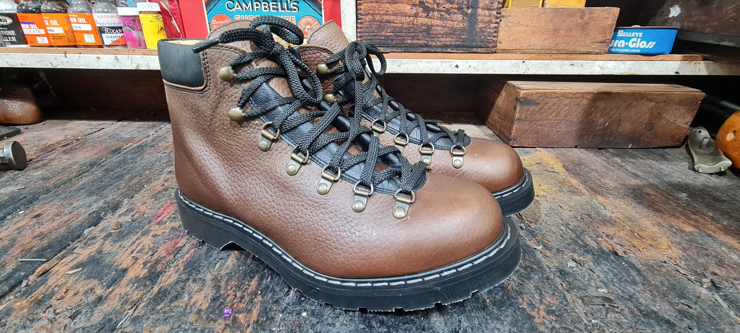 Solovair Hiker Boot Gaucho Brown Grain