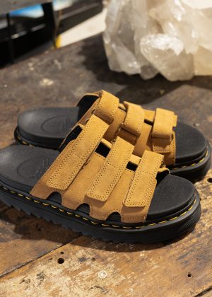Raine Tan Suede Velcro Slide