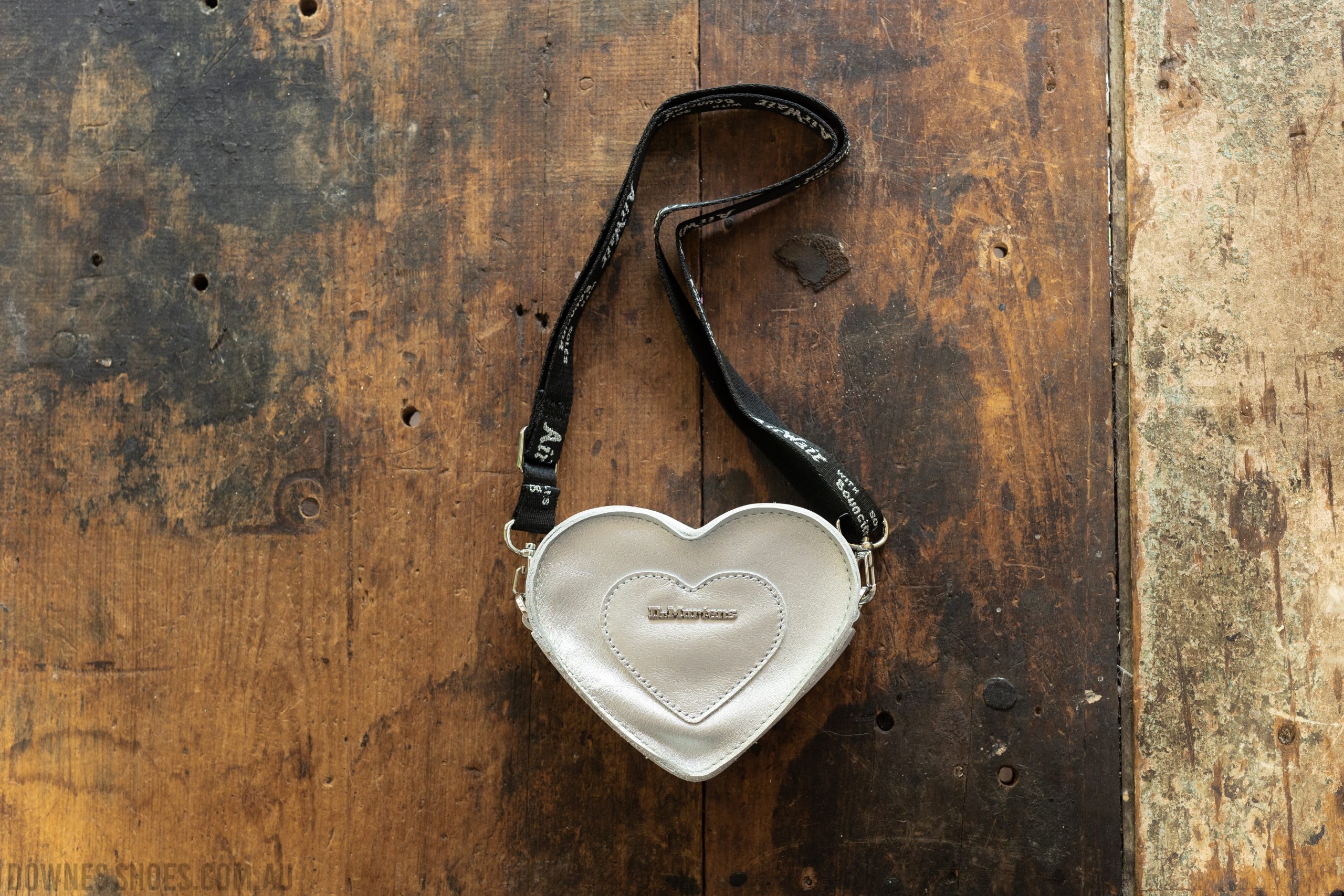 Mini Heart Bag Metallic Silver