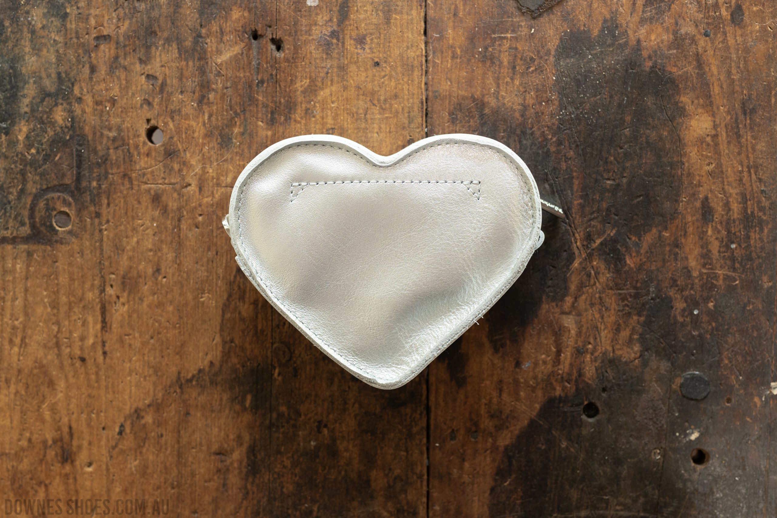 Mini Heart Bag Metallic Silver