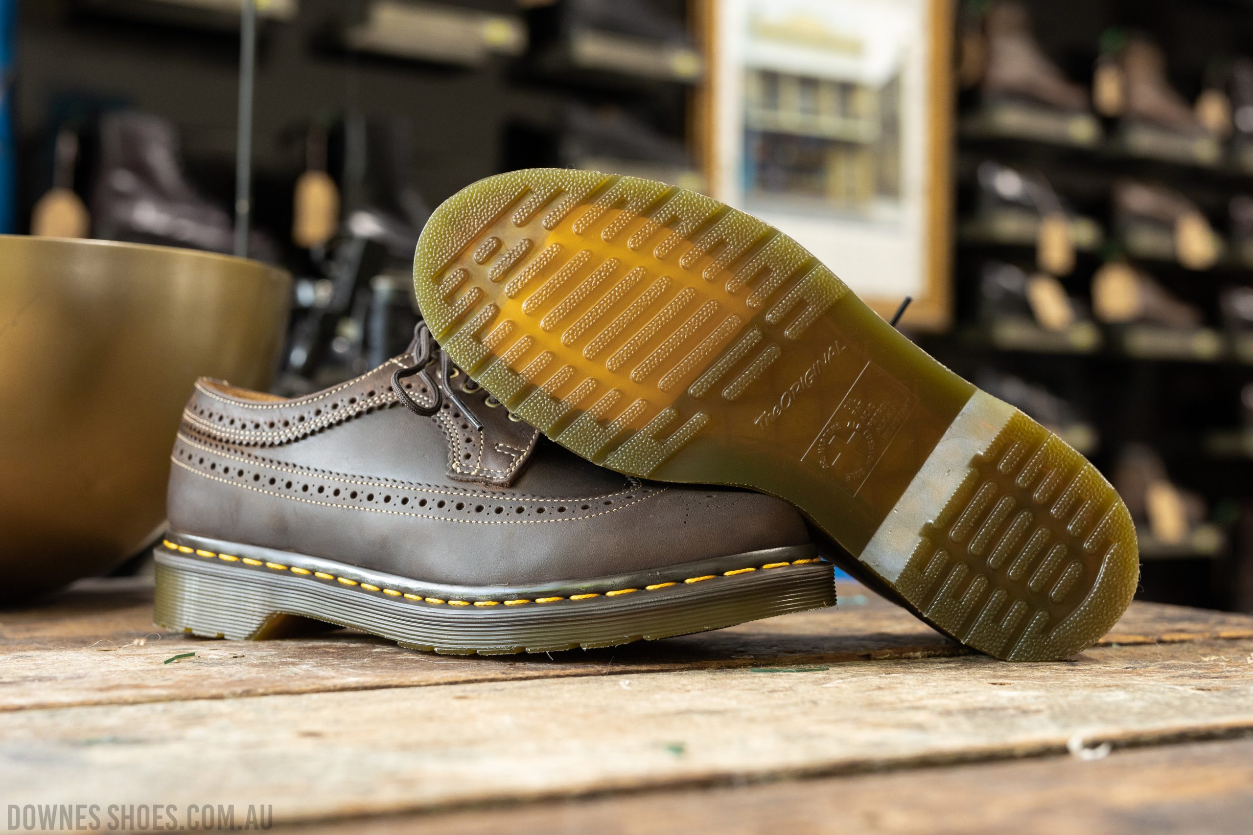 3989 Dark Brown Crazy Horse Brogue Shoe — Downes