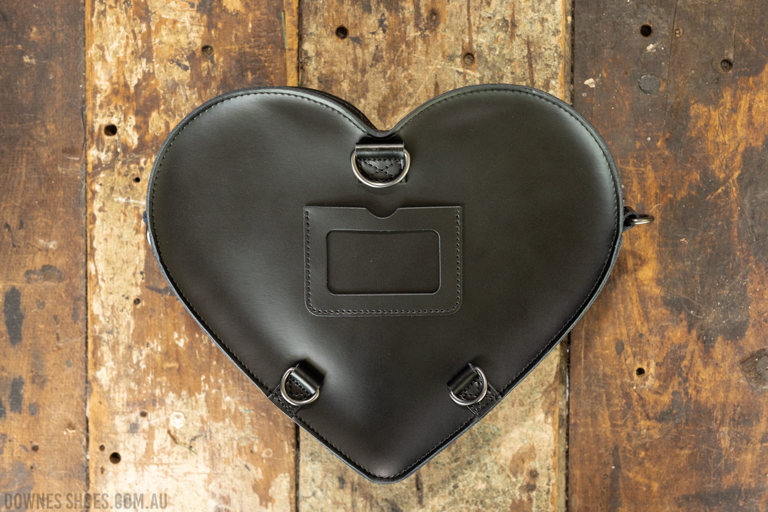 Heart Hardware Black Leather Backpack