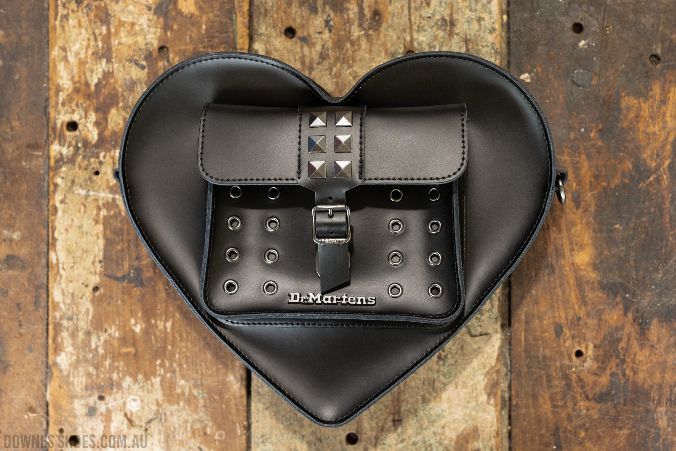 Heart Hardware Black Leather Backpack