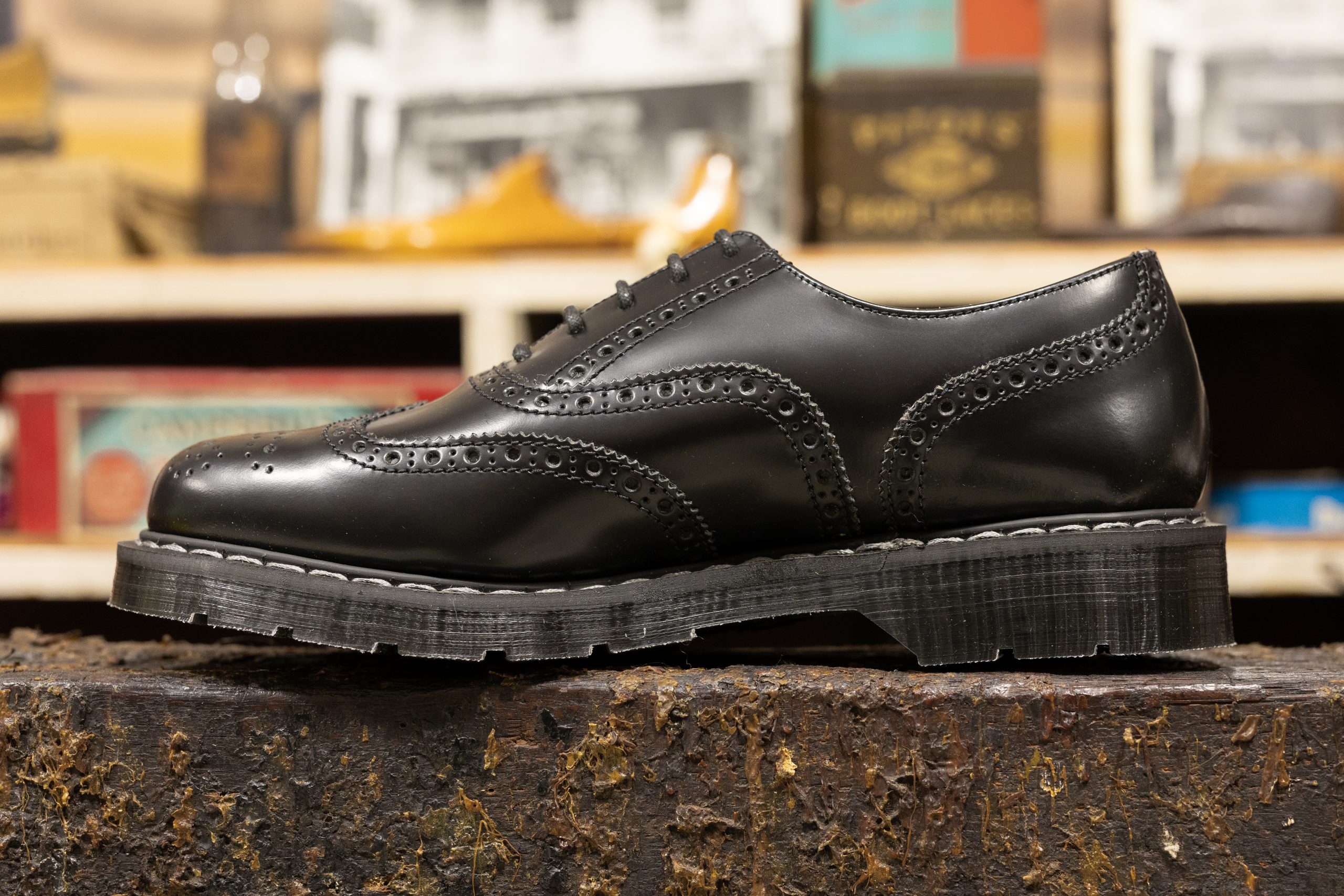 Solovair English Brogue Black Shoe