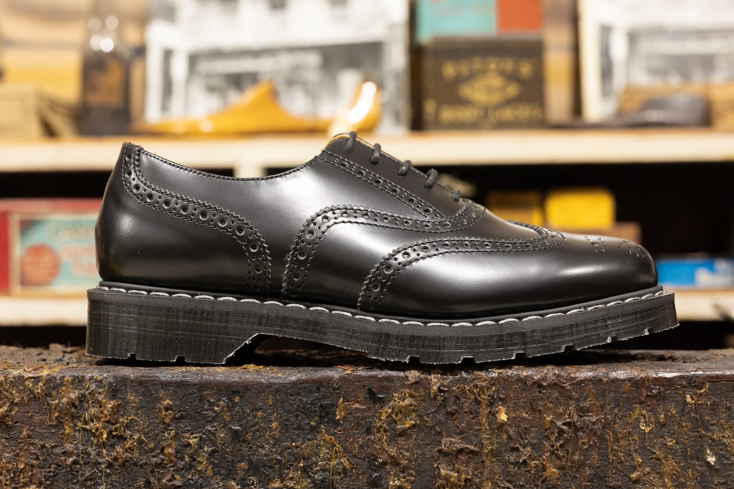 Solovair English Brogue Black Shoe — Downes