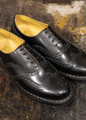 Solovair English Brogue Black Shoe