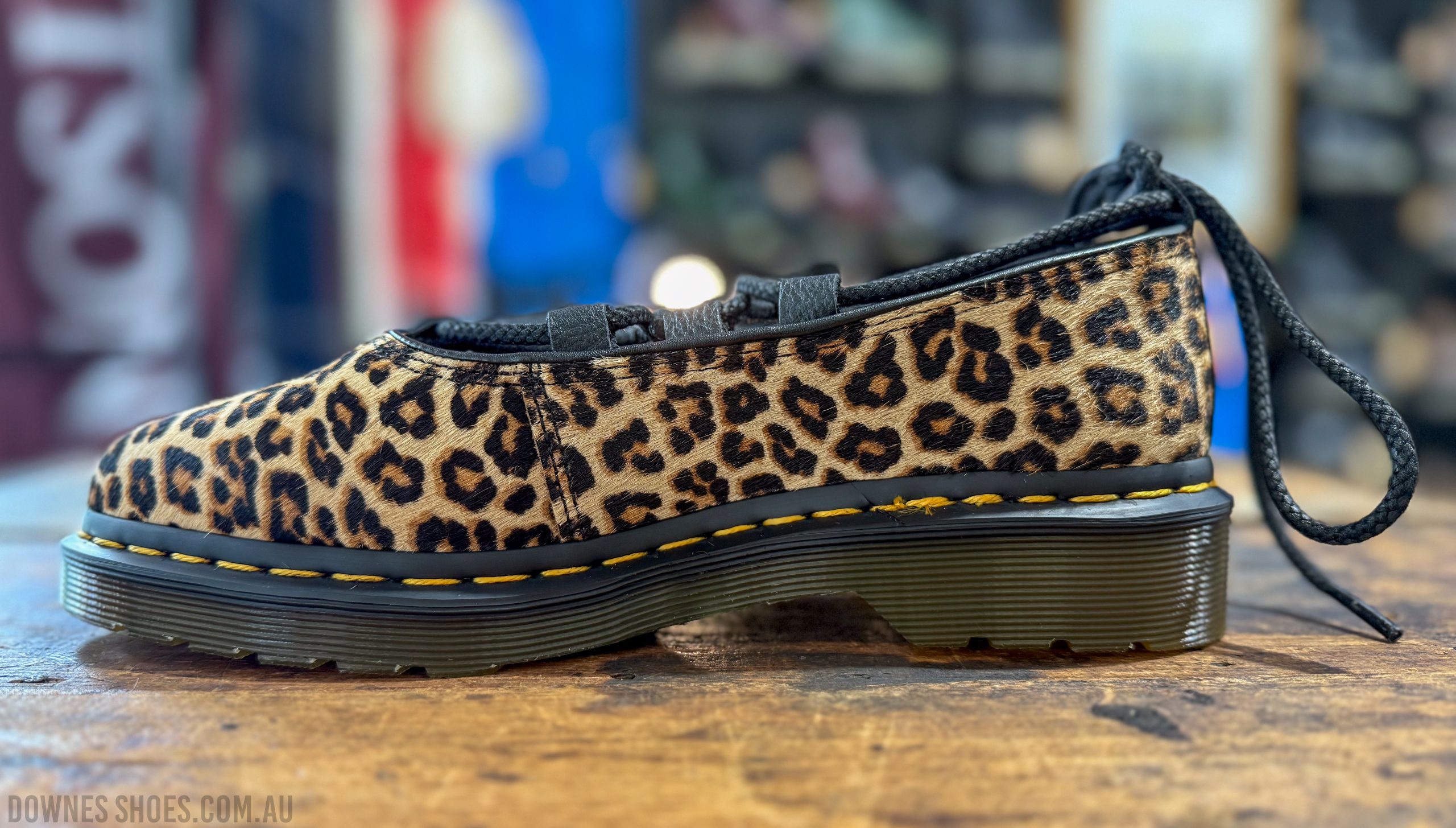Elphie II Leopard Spot Hair On Lace Up Shoe