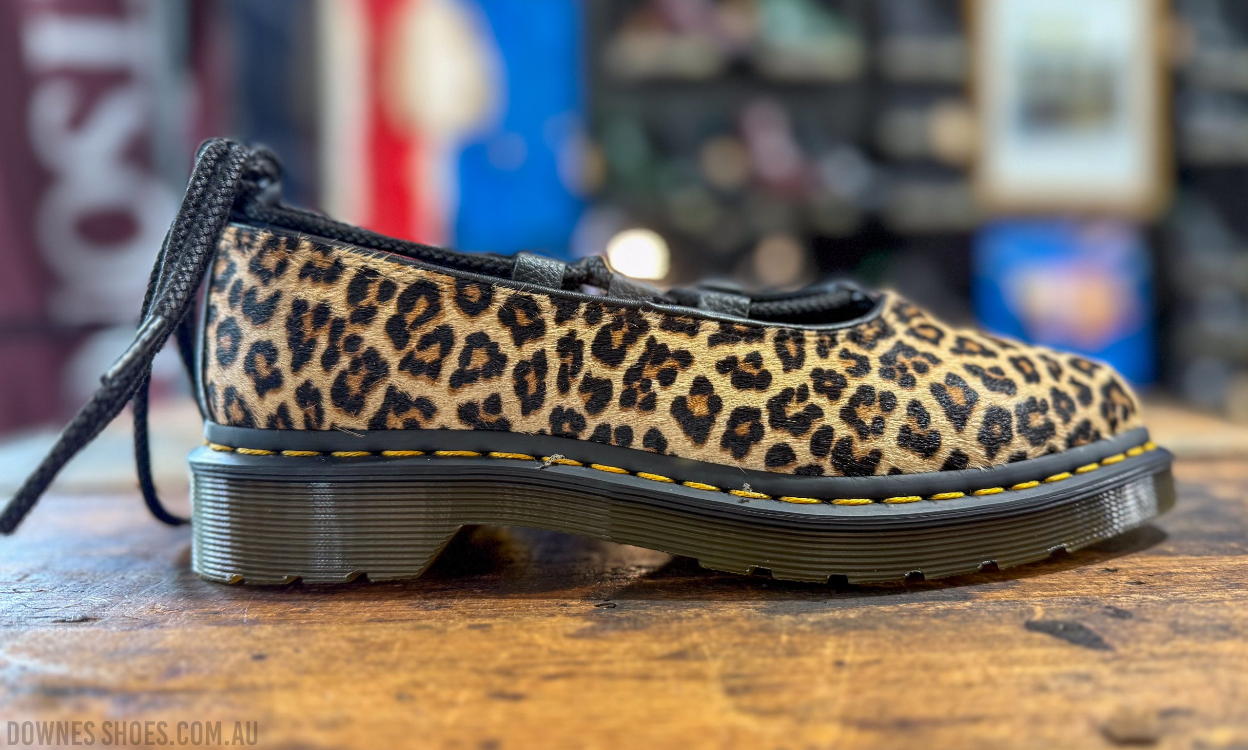Elphie II Leopard Spot Hair On Lace Up Shoe
