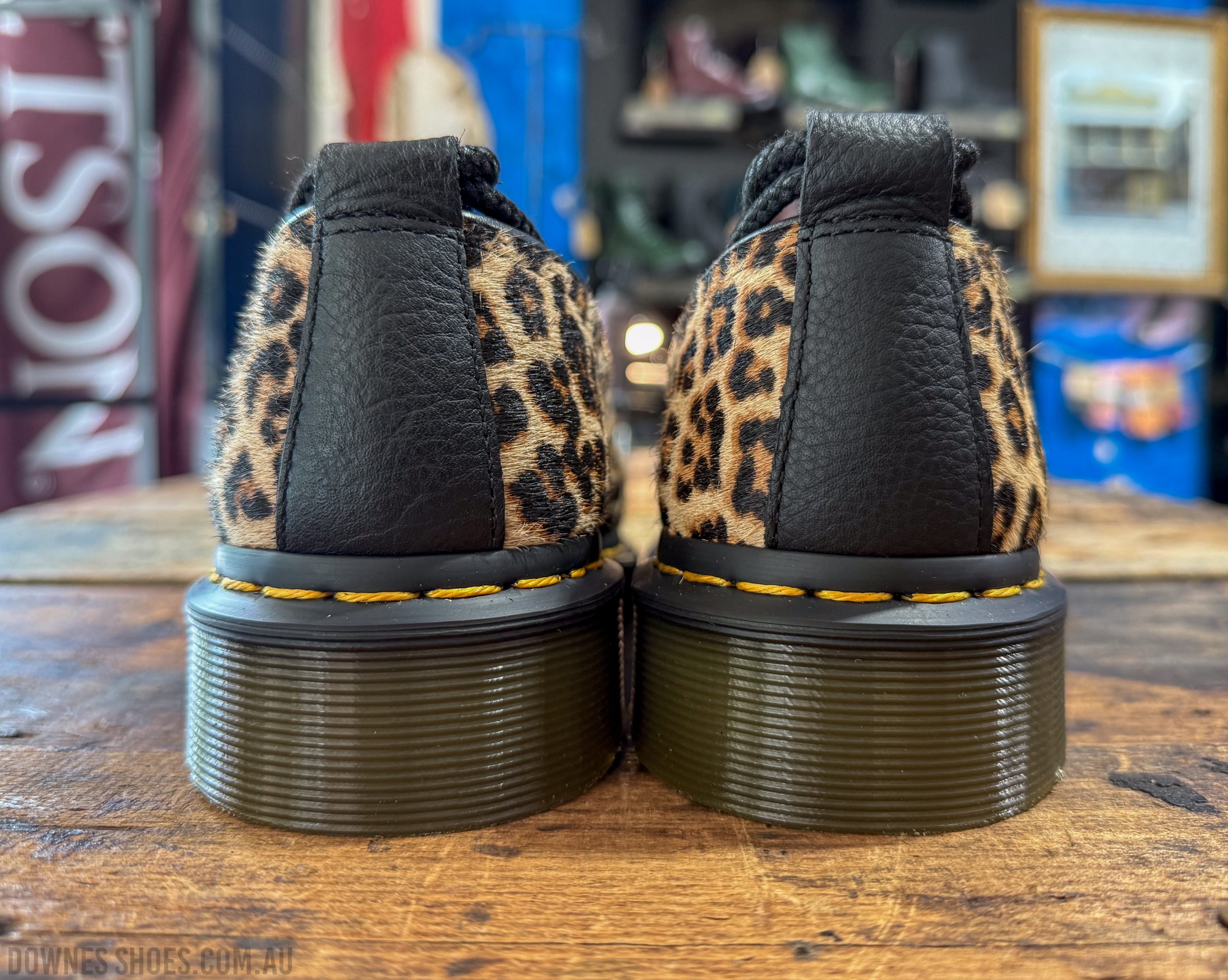 Elphie II Leopard Spot Hair On Lace Up Shoe