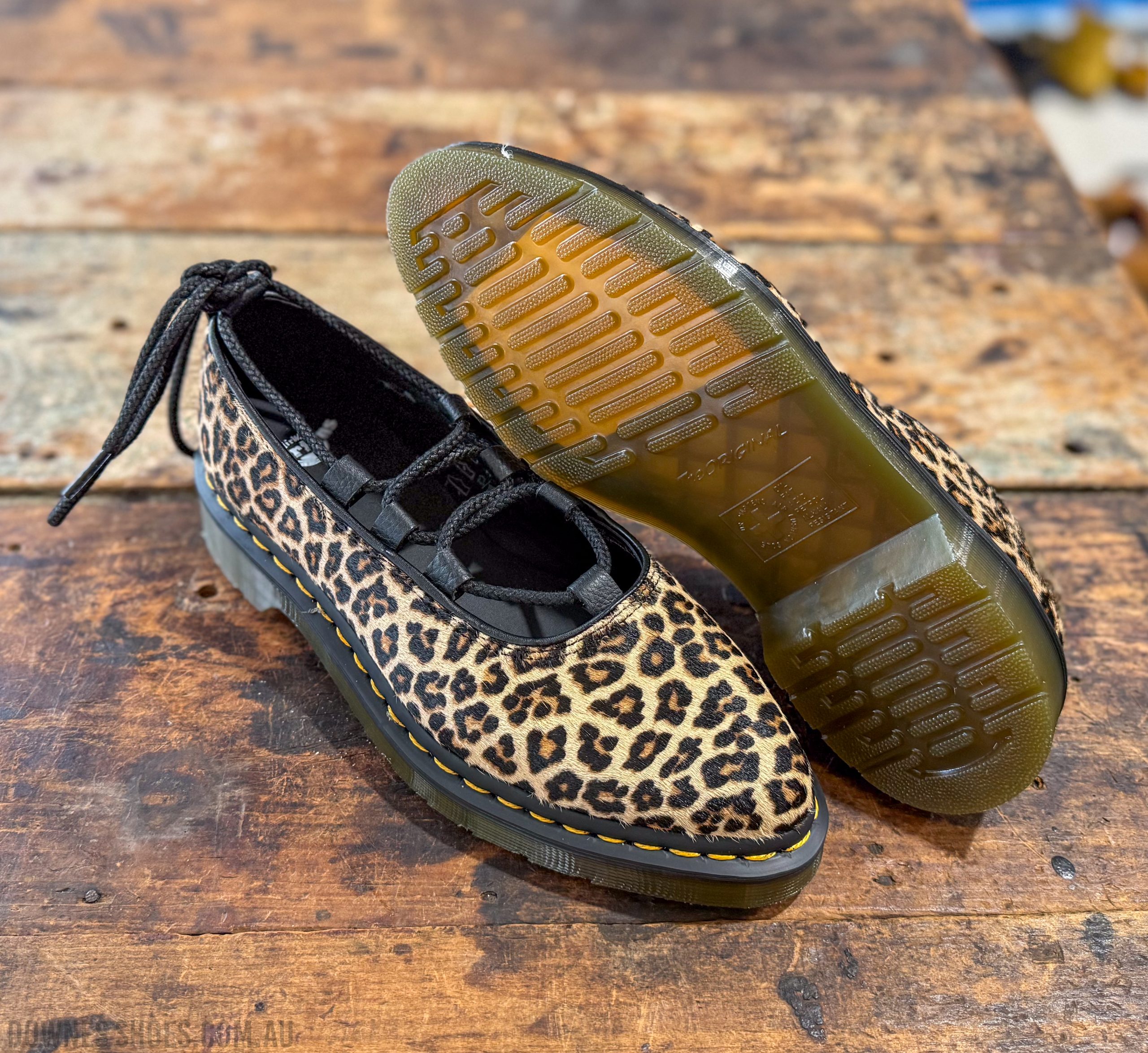 Elphie II Leopard Spot Hair On Lace Up Shoe